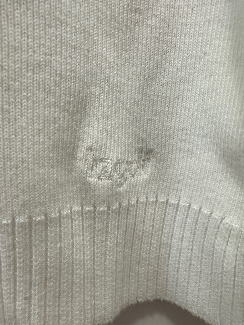 Lizgolf White 1/4 Zip Sweater with Navy and Gold Stripe. XL. Like New!!🔥 - Picture 6 of 6